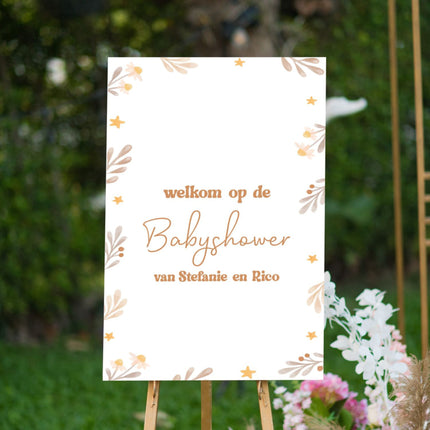 Welkomstbord Babyshower | Welkomstbord op maat