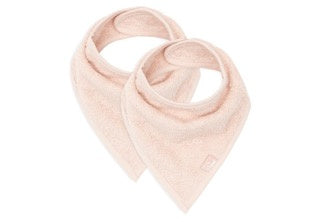 Jollein Bandana Pale Pink | Badstof Bandana met naam - Set van 2