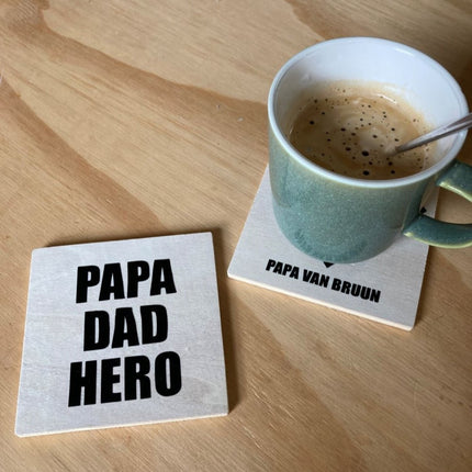 Onderzetter voor PAPA-DAD | Vaderdagcadeau