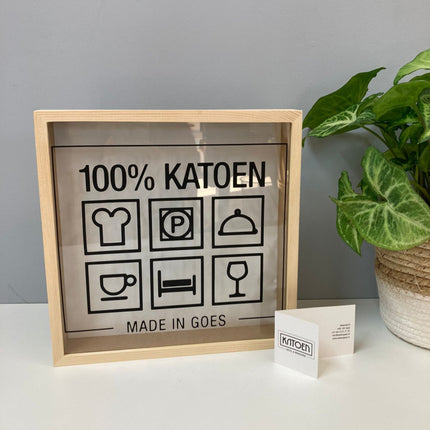 Houten Spaarpot | gepersonaliseerd naar Logo