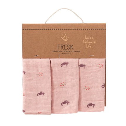 Fresk Washandjes - set van 3 | Organic Wash Cloth SeaHorse