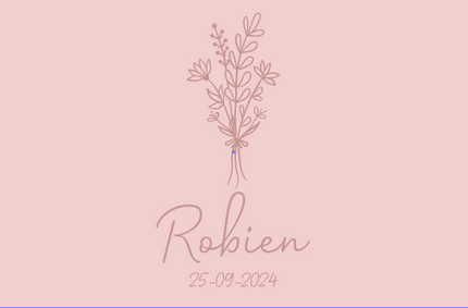 Houten Herinneringskist met naam en Boeketje | Wildflowerboeket Full colour