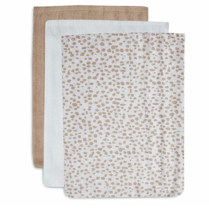 Jollein Hydrofiel Washandjes - set van 3 | Washcloth Muslin Dotted