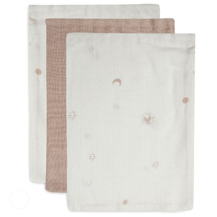 Jollein Hydrofiel Washandjes - set van 3 | Washcloth Muslin Stargaze