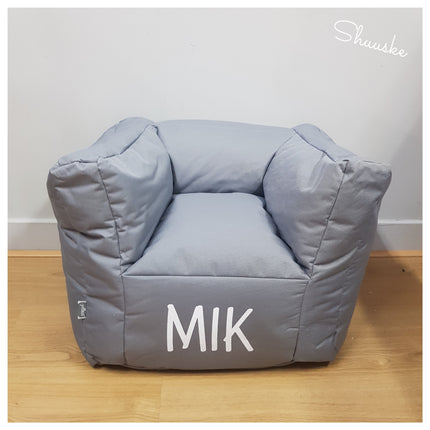 Jollein Beanbag Fauteuil | Kinderstoeltje met naam | Jollein Poef Storm Grey