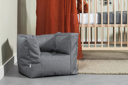 Jollein Beanbag Fauteuil | Kinderstoeltje met naam | Jollein Poef Storm Grey