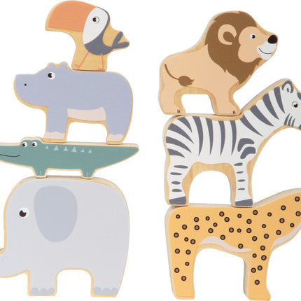 Houten stapeldieren safari | Small Foot Stacking Animals