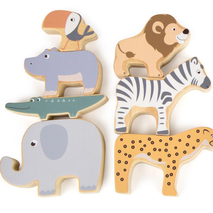 Houten stapeldieren safari | Small Foot Stacking Animals