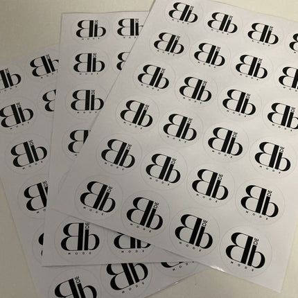 Logo stickers 3.5cm | 35 stuks per vel