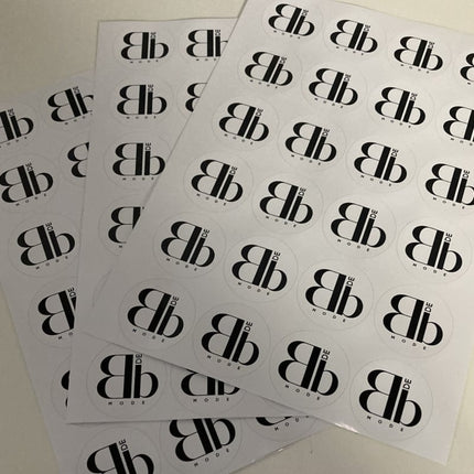 Logo stickers 4.5cm | 24 stuks per vel