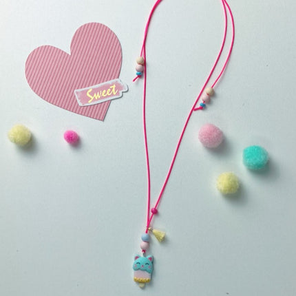 Touwketting kids met Leuke bedel |  katje/ijsje | FeelGood